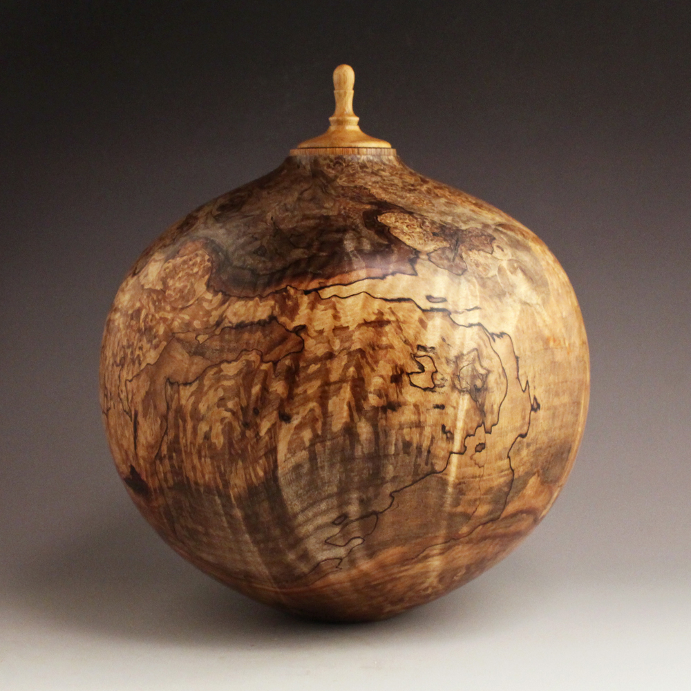Spalted Red Maple Burl Urn