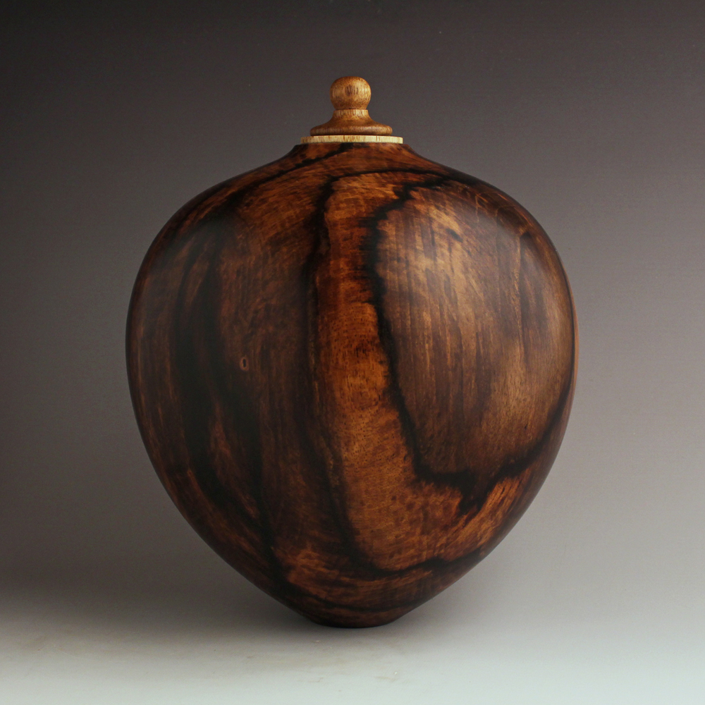 Very Spalted Persimmon Cremation Urn