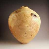Large Figured Ash Hollow Form - $1580.00