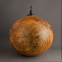 Spalted Apple Cremation Urn, 225 ci - SOLD