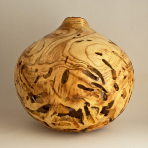 Wood Turning Art - Infested White Mulberry Burl Hollow