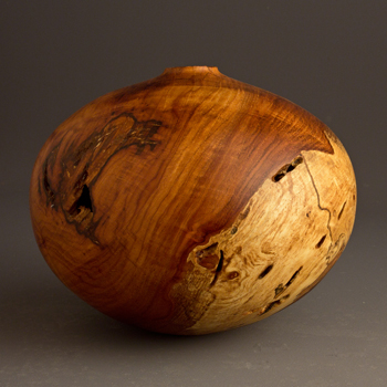 Spalted Figured Pecan Hollow Form