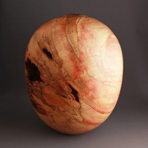 Sculpture for Sale - Natural Flame Box Elder Hollow Form from Edenton, NC. Item #424