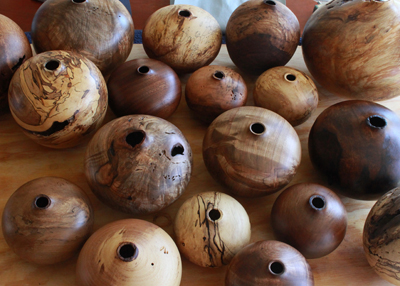 Danish Oil Finish on Small Hollow Forms