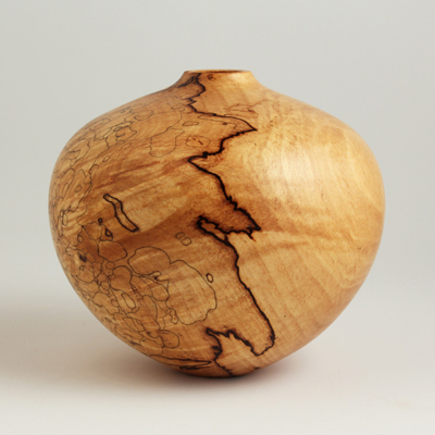 spalted red maple hollow form